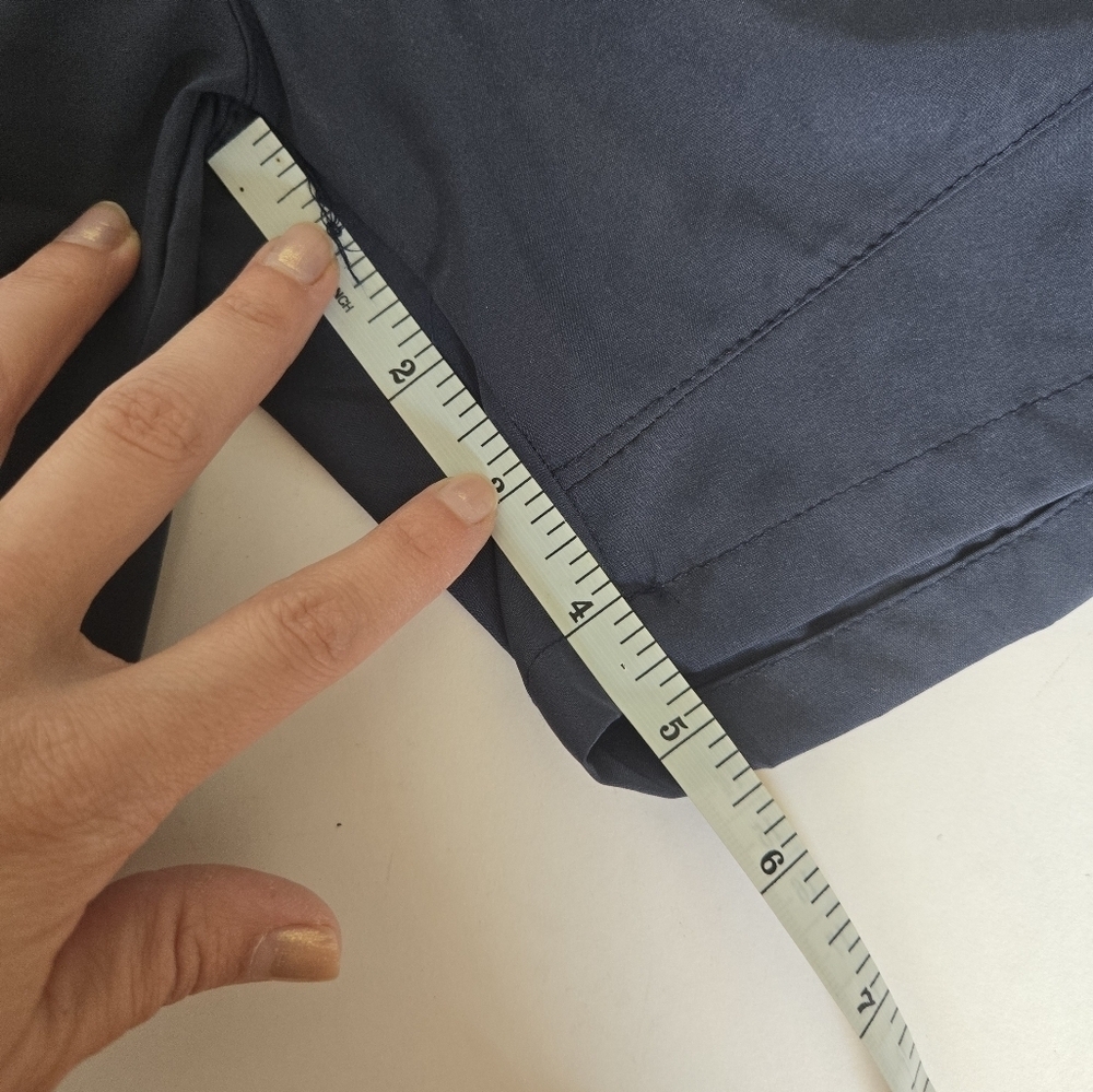 Icarus navy blue lightweight drawstring athletic shorts zip pockets sz L - Picture 8 of 8